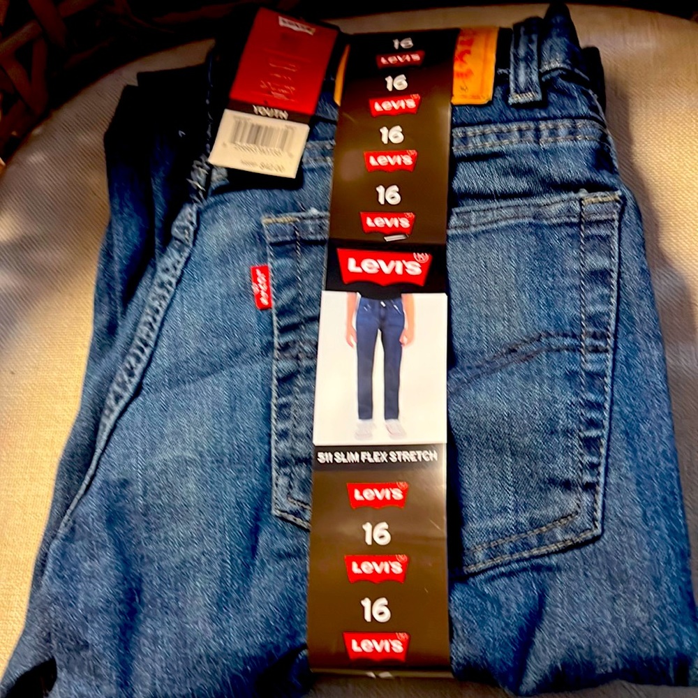 New Levi’s 511 Boys Jeans 16 Slim $42 NWT